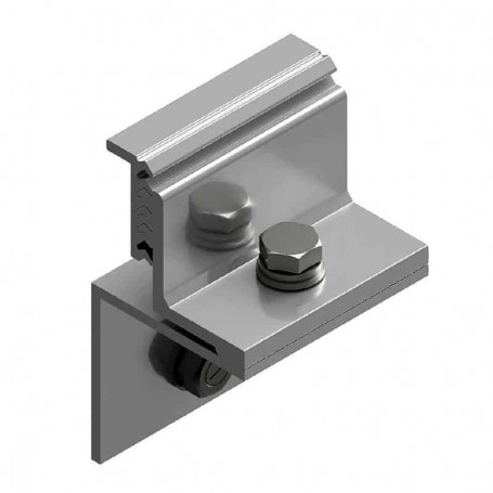 Adjustable horizontal side fastener for fixing solar panels Sunfer S12